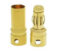 10 pezzi 2 mm 3 mm 3,5 mm 4 mm 5 mm 5,5 mm 6 mm Connettore a proiettile in rame placcato for batteria(3.5mm,Female x10pcs)