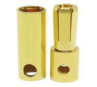 10 pezzi 2 mm 3 mm 3,5 mm 4 mm 5 mm 5,5 mm 6 mm Connettore a proiettile in rame placcato for batteria(5.5mm,Female x10pcs)