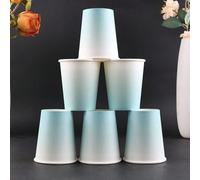 10 pezzi/20 pezzi/40 pezzi set, Tazze di carta azzurre da 9 once con sfumatura, bicchieri monouso azzurro e bianco per regali di nascita, matrimoni, feste e forniture Carta tessile