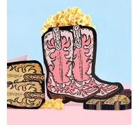 10 pezzi/20 pezzi/50 pezzi Scatole per popcorn a forma di stivali da cowboy marroni e rosa, decorazioni e forniture per feste a tema western, rivelazione del sesso, primo rodeo, compleanni, decorazion