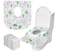 10 pezzi/20 pezzi Tappetino per gabinetto in tessuto non tessuto monouso con cartone animato, coprisedile universale, coprisedile igienico monouso portatile per bagno pubblico e in viaggio, accessori 