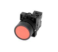 10 pezzi 22 mm XB2-EA Interruttore a pulsante in plastica Avvio/Arresto Freccia nera/bianca 10 A/415 V Pulsante con simbolo momentaneo/auto-reset(Brown)