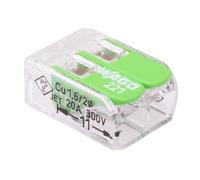 10 Pezzi 221-422 WAGO Green Connettore Compatto a Leva 2 Vie 4mm² 32A