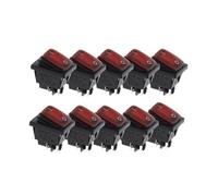 10 pezzi 2D4P-RED 220 V KCD4 Interruttore a scatto a quattro piedi ON OFF Rosso Verde con luci 4 PIN