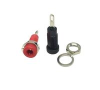 10 pezzi 2mm Rame Binding Post Banana Jack Socket Pannello Montaggio for la sicurezza Protezione Spina Sonda di Prova Connettore(Black)