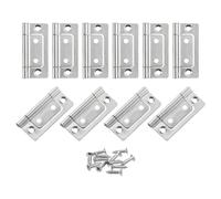 10 pezzi 2x1" cerniere per porte non a mortasa antirumore placcatura bianco puro