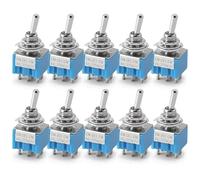 10 pezzi 3/6 pin interruttore a levetta in miniatura ON-OFF-ON mini pulsante interruttore a bilanciere ON OFF MTS-102 103 202 203(6Pin ON-OFF-ON)