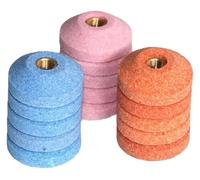 10 pezzi 30 mm mola a tazza pietra lucidante superficie ruota for smerigliatrice pneumatica micro aria pietra abrasiva punta testa lucidante, MIX 15 PZ BYINGS