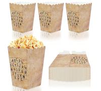 10 pezzi/30 pezzi/50 pezzi Contenitori per popcorn a tema Stranger, scatole di cartone monouso con alfabeto spaventoso per feste di compleanno, contenitori per popcorn per cinema, feste a tema retrò, 