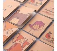 10 pezzi/30 pezzi/50 pezzi Quaderni mini a cartoni animati, diari portatili in carta kraft, ideali come premi scolastici, adatti come piccoli premi per studenti, forniture per il ritorno a scuola, rin