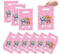 10 pezzi/30 pezzi Borse regalo per festa a tema Paw Patrol, con cani e Skye, in plastica per caramelle e gadget, perfette per feste di compleanno, regali per fan rosa,blu,30 pezzi,Tipo di letteraPolic