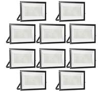 10 Pezzi 300W Faretto LED da Esterno 30000LM Super Luminosa Bianco Freddo 6000K Fari LED Lampada, Impermeabile IP65 Proiettore Faro, Luce di Sicurezza per Giardino Corridoio Piazza Cortile Garage