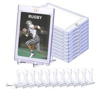 10 Pezzi 35PT Carte Cornici Acriliche Magnetiche con Supporto, Protezione UV Custodia Protettiva Rigida Carte Magnetiche,Trasparente Magnetic Trading Card Holder,per Magic,MTG,Baseball,Sport