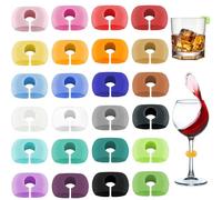 10 pezzi 3D Farfalla Wine Glass Markers, ciondoli colorati in silicone per bicchieri da vino, ideali per feste ed eventi