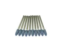 10 pezzi 3mm albero montato testa di rettifica in ceramica lucidatura mola abrasiva utensili elettrici rotanti, cono 4mm P150
