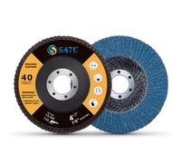 10 pezzi 4,5" x 7/8" 40 grana Jumbo zirconi disco a ventaglio dischi abrasivi...