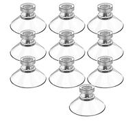 10 Pezzi 40 mm Ventose Versatili Trasparente con Filettatura Plastica Sucker Pad Senza Ganci Trasparente PVC Morbido Forte Aspirazione per mobili cucina e vetro