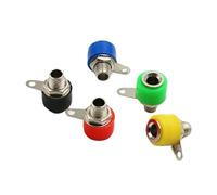10 pezzi 4mm Banana Binding Post 4mm Banana Socket 5 colori Adattatore Rosso Verde Giallo Nero Blu(Black)