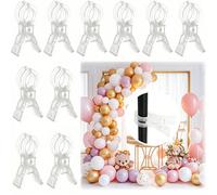 10 pezzi/5 pezzi/1 pezzo Grandi clip per arco di palloncini - Clip in plastica trasparente robuste da 3,5 pollici con manici ergonomici e basi solide, adatte per kit di archi di palloncini, decorazion