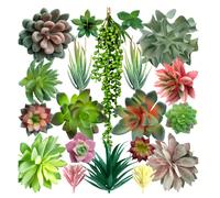 10 pezzi/5 pezzi/1 pezzo - Pianta grassa artificiale in vaso, decorazione centrale per tavolo, decorazione di piante verdi per davanzale, una varietà di piante realistiche non in vaso, texture artific