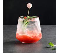 10 pezzi/5 pezzi/2 pezzi Eleganti bicchieri da vino in plastica senza manico, da 400 ml, riutilizzabili e infrangibili, adatti per grigliate, picnic, feste in bar e raduni in casa, con scanalature ver