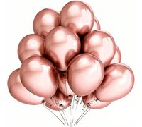 10 pezzi/50 pezzi/100 pezzi Palloncini metallici cromati rosa oro da 10 pollici per feste di compleanno, matrimoni, Natale, decorazioni per feste 10 pezzi,50 pezzi,100 pezzicolla di latice
