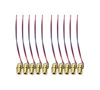 10 Pezzi 5V 650nm 6mm 5mW Mini Modulo Diodo Laser A Punti Testa In Rame Rosso