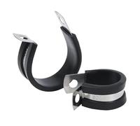 10 pezzi 6 mm-55 mm 304 acciaio inossidabile rivestito in gomma P clip morsetto for tubo flessibile di montaggio del cavo(6MM 10PCS)