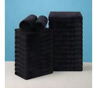 10 pezzi/6 pezzi/3 pezzi/1 pezzo Panni struccanti neri super morbidi da 12" x 12", asciugamani per il viso, salviette, riutilizzabili e lavabili per il viso, gli occhi e la cura della pelle, adatti an