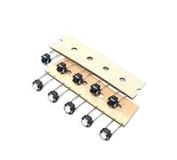 10 pezzi 6 x 6 x 4,3 mm 2 pin touch touch pulsante 6 x 6 x 4,3 mm 2 P verticale rotondo interruttore bianco nero (Nero)