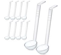10 pezzi 7,8 pollici 1 oz trasparente piccolo mestolo mini per salsa manico lungo in plastica punch ciotola cucchiai da portata