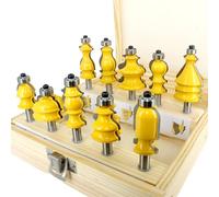 10 pezzi 8mm gambo modanatura architettonica corrimano fresa set di base rivestimento CNC linea lavorazione del legno fresa frontale