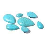 10 pezzi a forma di goccia d'acqua a forma di pietra naturale turchese cabochon perline flatback scrapbooking cupole cabochon cameo per la creazione di gioielli, design pratico e durevole