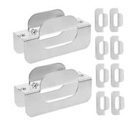 10 Pezzi Accessori Hardware Gancio Per Appendere Il Microfono Staffe Ad Angolo Retto Per Legno Gancio Per Microfono Cb Staffe Angolari in Acciaio Inox Ferro Da Stiro Silver BUGUUYO