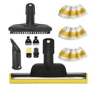 10 Pezzi Accessori per Pulitori a Vapore per Kärcher Sc1 Sc2 Sc3 Sc4 Sc5, Set di Spazzole per Pulitori a Vapore, Inclusi Ugello Curvo, Tergivetro e Panno In Microfibra