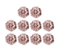 10 Pezzi Accessorio per Chioma Fiore Camelia in Microfibra | Decorazione Fai per Abiti e Borse, Copre Macchie, Adatta a Lavori Creativi