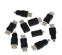 10 Pezzi Adattatore USB Maschio Su Micro USB Femmina Mini Caricatore