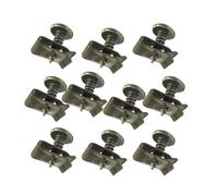 10 pezzi adatti for auto, moto, scooter, ATV, ciclomotore, e-bike, clip di fissaggio in plastica a U, viti autofilettanti M4 M5(M4x10mm)