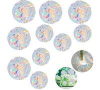 10 Pezzi Adesivi Per Finestre Anticollisione, Suncatcher Sticker per Uccelli Prisma Aderenza Statica, Pellicola per Vetri Effetto Arcobaleno Decalcomanie per Finestre per Cucina Sala da Pranzo Camera