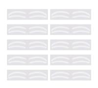 10 pezzi Adesivi per sopracciglia personalizzabili bianchi stencil per colla impermeabile per bastoni impeccabili accessori per il disegno del sopracciglio