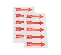 10 Pezzi Adesivo Freccia di Avviso, Direzione Chiara | PP Bianco e Rosso, Stampa Semplice e Visibile, per Supervisori e Tecnici su Pannelli, Scatole