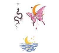 10 pezzi Adesivo per tatuaggio romantico sulla punta delle ., Adesivo per tatuaggio impermeabile colorato sulla clavicola del braccio, Adesivo per tatuaggio temporaneo monouso Tatuaggio finto(WS-H059)
