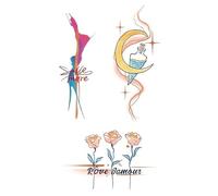 10 pezzi Adesivo per tatuaggio romantico sulla punta delle ., Adesivo per tatuaggio impermeabile colorato sulla clavicola del braccio, Adesivo per tatuaggio temporaneo monouso Tatuaggio finto(WS-H055)