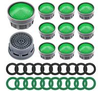 10 Pezzi Aeratore Rubinetto, Filtri Rubinetti Lavandino, M24 Rompigetto Rubinetto con 20 Guarnizioni per Filettatura Femmina M22 Filettatura Maschio M24 per Rubinetteria In Bagno Cucina, con 1 Scatola