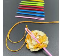 10 pezzi Aghi da cucito in plastica con occhio grande da 7 cm, Rosso / Giallo / Verde / Blu / Rosa 2 pezzi ciascuno, Aghi con occhio grande multicolore, Adatti per lavoretti genitori-figli, maglia, un