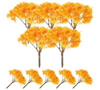 10 Pezzi Albero Miniatura Simulato Arancia per Modelli Treno | ABS e Spugna, Fatto a Mano, Effetto Realistico, Decorazione per Scenari e Prop Fotografico