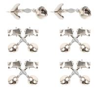 10 Pezzi Allarme Notturno in Metallo Argento per Canne da Pesca | Clip Semplice, Design Grande, per Pesca in Mare e Fiume, Controllo di Canne Stile Casuale