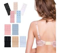 10 Pezzi Allunga Reggiseno, Prolunga Reggiseno,Cinghia di Estensione Reggiseno 3 file 2 ganci 3 ganci, Estensioni Reggiseno Morbido, confortevole ed elastico (5 Colori)