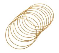 10 Pezzi Anelli Cerchio in Metallo Dorato per Acchiappasogni Fai | Base Riutilizzabile per Composizioni Floreali e Ornamenti Mobili, Finitura Liscia Dorata, Stile Boho