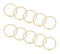 10 Pezzi Anelli Metallici per Raccoglitore, , Ferro Oro | Chiusura Apribile, Finitura Liscia che Protegge le Pagine, Uso Ufficio e Progetti Creativi
